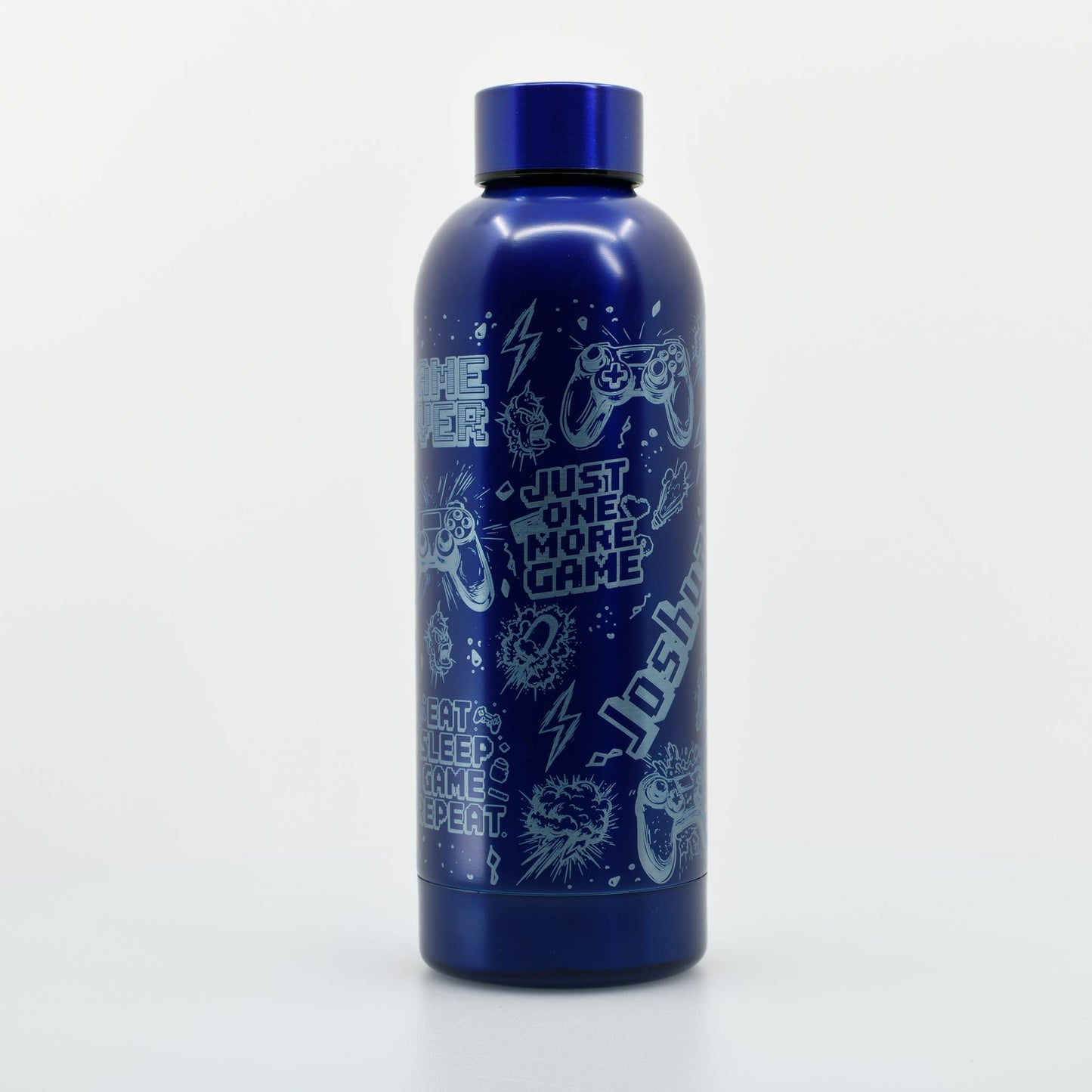 Trinkflasche Isolierflasche Motiv Gamer blau