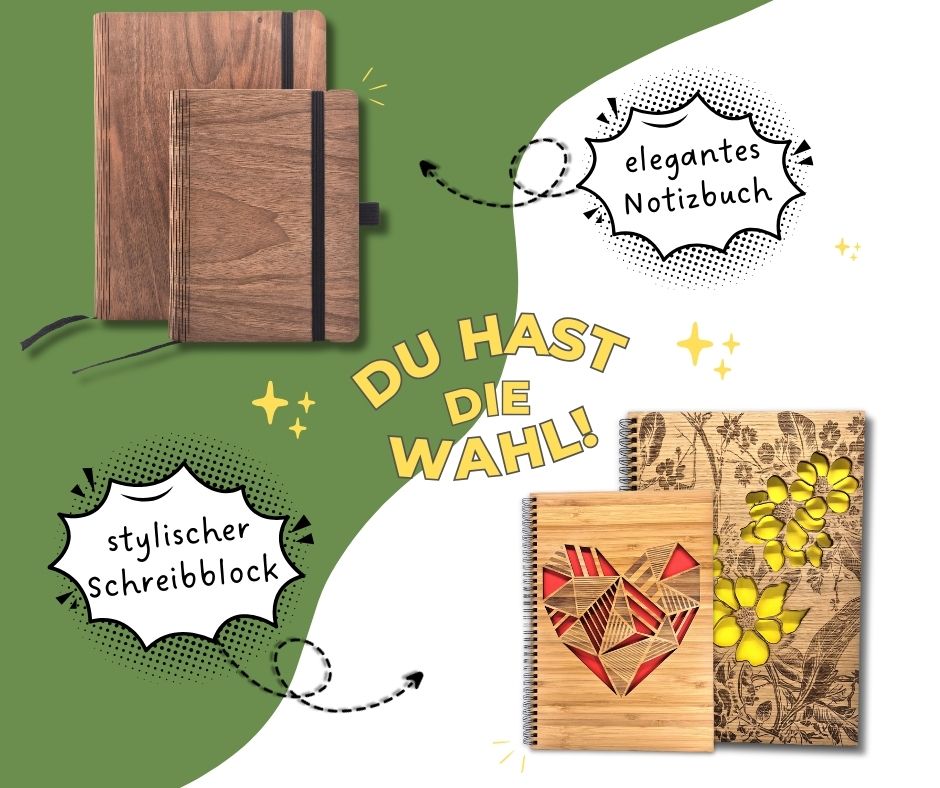 Elegantes Notizbuch oder stylischer Schreibblock?